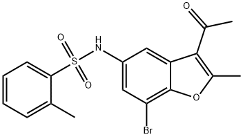 N-(3-acetyl-7-bromo-2-methyl-1-benzofuran-5-yl)-2-methylbenzenesulfonamide|