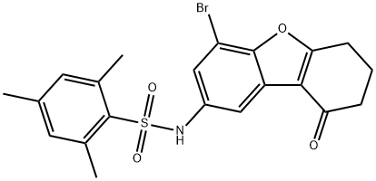 N-(4-bromo-9-oxo-6,7,8,9-tetrahydrodibenzo[b,d]furan-2-yl)-2,4,6-trimethylbenzenesulfonamide Structure