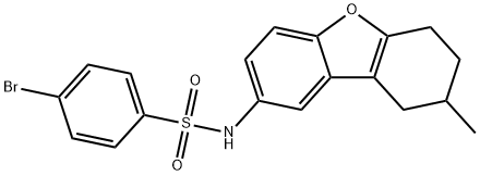 4-bromo-N-(8-methyl-6,7,8,9-tetrahydrodibenzo[b,d]furan-2-yl)benzenesulfonamide Structure