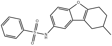 N-(8-methyl-6,7,8,9-tetrahydrodibenzo[b,d]furan-2-yl)benzenesulfonamide Structure