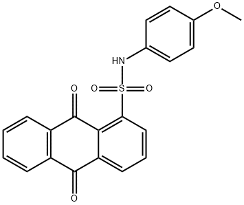 N-(4-methoxyphenyl)-9,10-dioxo-9,10-dihydro-1-anthracenesulfonamide Struktur