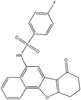 4-fluoro-N-(7-oxo-7,8,9,10-tetrahydronaphtho[1,2-b][1]benzofuran-5-yl)benzenesulfonamide Struktur