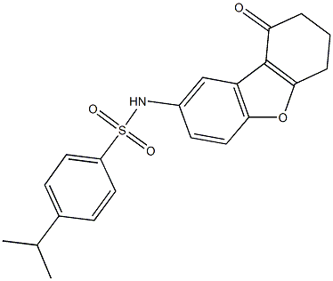 4-isopropyl-N-(9-oxo-6,7,8,9-tetrahydrodibenzo[b,d]furan-2-yl)benzenesulfonamide,406475-40-9,结构式