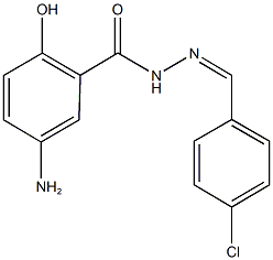 5-amino-N'-(4-chlorobenzylidene)-2-hydroxybenzohydrazide Structure