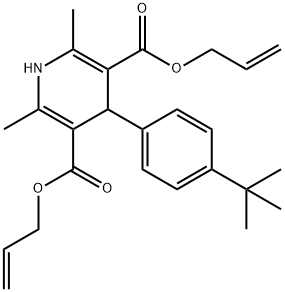 diallyl 4-(4-tert-butylphenyl)-2,6-dimethyl-1,4-dihydropyridine-3,5-dicarboxylate Structure