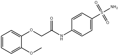 N-[4-(aminosulfonyl)phenyl]-2-(2-methoxyphenoxy)acetamide 结构式