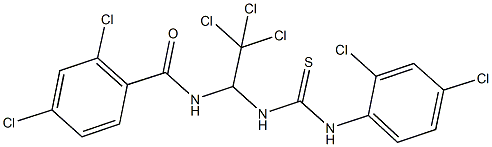 2,4-dichloro-N-(2,2,2-trichloro-1-{[(2,4-dichloroanilino)carbothioyl]amino}ethyl)benzamide 化学構造式