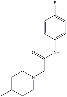 N-(4-fluorophenyl)-2-(4-methyl-1-piperidinyl)acetamide Structure