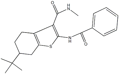 2-(benzoylamino)-6-tert-butyl-N-methyl-4,5,6,7-tetrahydro-1-benzothiophene-3-carboxamide Structure