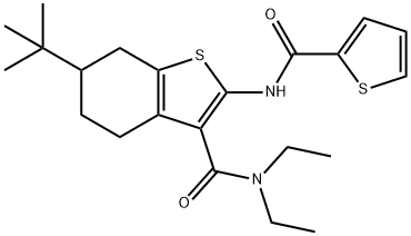 6-tert-butyl-N,N-diethyl-2-[(2-thienylcarbonyl)amino]-4,5,6,7-tetrahydro-1-benzothiophene-3-carboxamide|