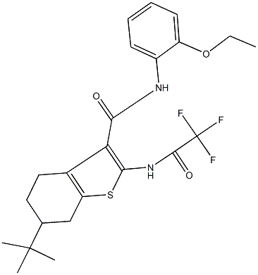 6-tert-butyl-N-(2-ethoxyphenyl)-2-[(trifluoroacetyl)amino]-4,5,6,7-tetrahydro-1-benzothiophene-3-carboxamide Structure