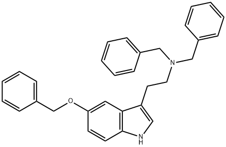 N,N-dibenzyl-N-{2-[5-(benzyloxy)-1H-indol-3-yl]ethyl}amine 化学構造式