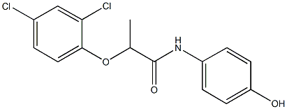 2-(2,4-dichlorophenoxy)-N-(4-hydroxyphenyl)propanamide Struktur