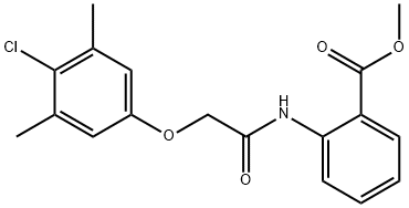methyl 2-{[(4-chloro-3,5-dimethylphenoxy)acetyl]amino}benzoate Struktur