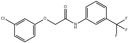 2-(3-chlorophenoxy)-N-[3-(trifluoromethyl)phenyl]acetamide 结构式