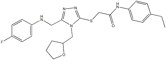 N-(4-ethylphenyl)-2-{[5-[(4-fluoroanilino)methyl]-4-(tetrahydro-2-furanylmethyl)-4H-1,2,4-triazol-3-yl]sulfanyl}acetamide|