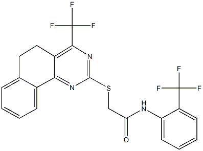 2-{[4-(trifluoromethyl)-5,6-dihydrobenzo[h]quinazolin-2-yl]sulfanyl}-N-[2-(trifluoromethyl)phenyl]acetamide|