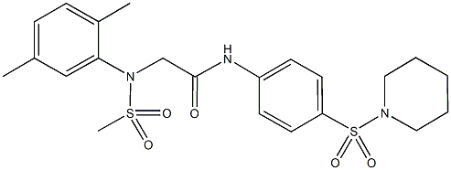 2-[2,5-dimethyl(methylsulfonyl)anilino]-N-[4-(1-piperidinylsulfonyl)phenyl]acetamide,409353-91-9,结构式