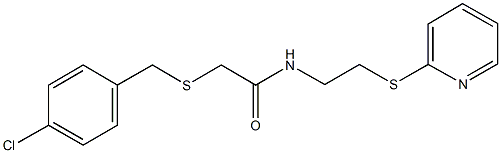 2-[(4-chlorobenzyl)sulfanyl]-N-[2-(pyridin-2-ylsulfanyl)ethyl]acetamide Structure
