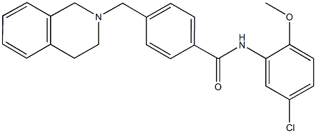 N-(5-chloro-2-methoxyphenyl)-4-(3,4-dihydroisoquinolin-2(1H)-ylmethyl)benzamide 结构式