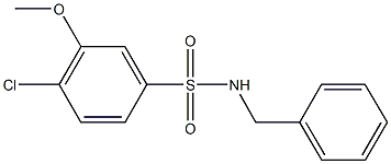 N-benzyl-4-chloro-3-methoxybenzenesulfonamide Struktur