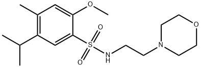 5-isopropyl-2-methoxy-4-methyl-N-[2-(4-morpholinyl)ethyl]benzenesulfonamide 化学構造式