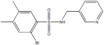 2-bromo-4,5-dimethyl-N-(3-pyridinylmethyl)benzenesulfonamide Structure