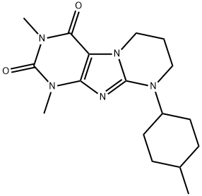 1,3-dimethyl-9-(4-methylcyclohexyl)-6,7,8,9-tetrahydropyrimido[2,1-f]purine-2,4(1H,3H)-dione Structure