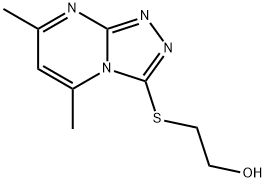 2-[(5,7-dimethyl[1,2,4]triazolo[4,3-a]pyrimidin-3-yl)sulfanyl]ethanol 化学構造式