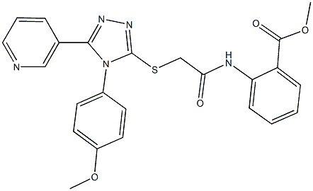 methyl 2-[({[4-(4-methoxyphenyl)-5-(3-pyridinyl)-4H-1,2,4-triazol-3-yl]sulfanyl}acetyl)amino]benzoate Structure