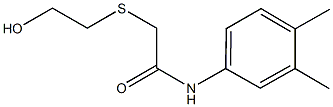 N-(3,4-dimethylphenyl)-2-[(2-hydroxyethyl)sulfanyl]acetamide Structure