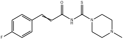 3-(4-fluorophenyl)-N-[(4-methyl-1-piperazinyl)carbothioyl]acrylamide,412938-05-7,结构式