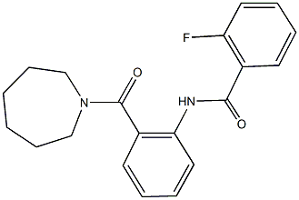 N-[2-(azepan-1-ylcarbonyl)phenyl]-2-fluorobenzamide Structure