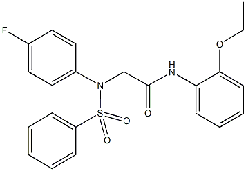N-[2-(ethyloxy)phenyl]-2-[(4-fluorophenyl)(phenylsulfonyl)amino]acetamide Structure