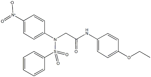 N-[4-(ethyloxy)phenyl]-2-[{4-nitrophenyl}(phenylsulfonyl)amino]acetamide Struktur