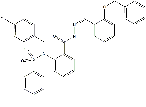 N-[2-({2-[2-(benzyloxy)benzylidene]hydrazino}carbonyl)phenyl]-N-(4-chlorobenzyl)-4-methylbenzenesulfonamide Structure