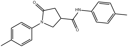 N,1-bis(4-methylphenyl)-5-oxo-3-pyrrolidinecarboxamide Struktur