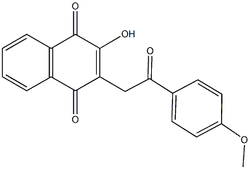 2-hydroxy-3-[2-(4-methoxyphenyl)-2-oxoethyl]naphthoquinone,413571-44-5,结构式