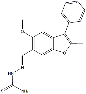 5-methoxy-2-methyl-3-phenyl-1-benzofuran-6-carbaldehyde thiosemicarbazone Structure