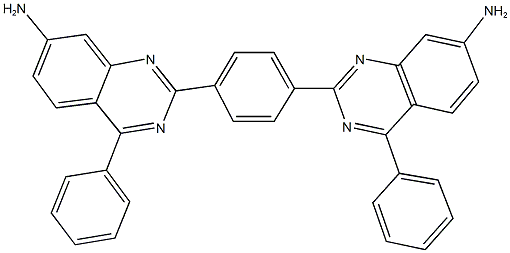 2-[4-(7-amino-4-phenyl-2-quinazolinyl)phenyl]-4-phenyl-7-quinazolinylamine Structure