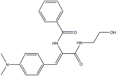 N-(2-[4-(dimethylamino)phenyl]-1-{[(2-hydroxyethyl)amino]carbonyl}vinyl)benzamide Structure