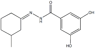 3,5-dihydroxy-N'-(3-methylcyclohexylidene)benzohydrazide Structure