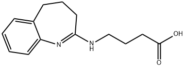 4-(1,3,4,5-tetrahydro-2H-1-benzazepin-2-ylideneamino)butanoic acid,413610-71-6,结构式