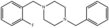 1-benzyl-4-(2-fluorobenzyl)piperazine 化学構造式