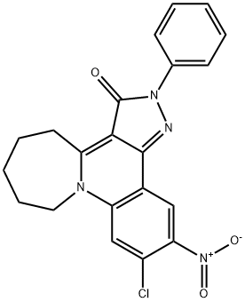 414890-89-4 11-chloro-12-nitro-2-phenyl-2,4,5,6,7,8-hexahydro-3H-azepino[1,2-a]pyrazolo[4,3-c]quinolin-3-one