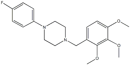 1-(4-fluorophenyl)-4-(2,3,4-trimethoxybenzyl)piperazine Struktur
