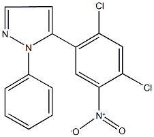 5-{2,4-dichloro-5-nitrophenyl}-1-phenyl-1H-pyrazole 结构式