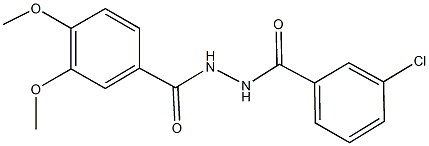 N'-(3-chlorobenzoyl)-3,4-dimethoxybenzohydrazide 结构式