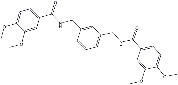 N-(3-{[(3,4-dimethoxybenzoyl)amino]methyl}benzyl)-3,4-dimethoxybenzamide,415695-85-1,结构式