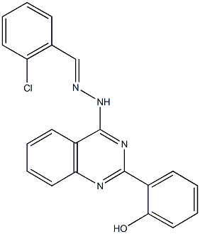 2-chlorobenzaldehyde [2-(2-hydroxyphenyl)-4-quinazolinyl]hydrazone,415700-11-7,结构式